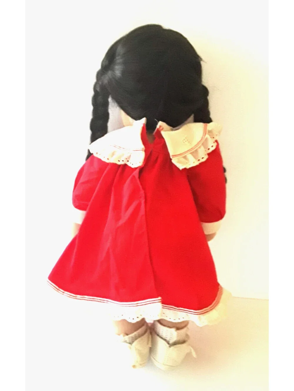 Vintage Stupsi West Germany Girl Cloth Doll Red Dress 17